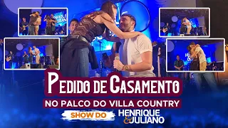 Pedido de casamento no Vila Country show de Henrique e Juliano - Guilherme Lopes pediu Bianca Alexia