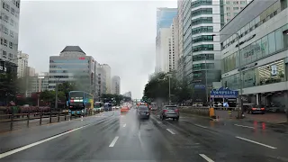 ASMR Driving in the Rain, Seoul, Korea