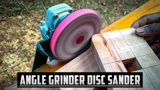 Angle grinder hack | How to make disc sander using angle grinder | Angle grinder disc sander