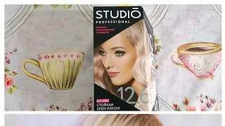 💋STUDIO professional 12.65  бюджетный краситель, мой затест.