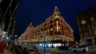 London 🎄 Christmas 2021 walk | 🛍 Harrods, Harvey Nichols Knightsbridge & Sloane Street  | London 4K