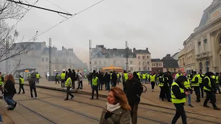 Manifestation des gilets jaunes au Mans le samedi 12 janvier