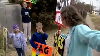 Children on the picket line - Most hated family USA - BBC