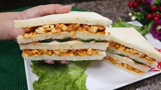 Bakery Style Chicken Tikka Sandwich Recipe (Ramadan Special) | Healthy Iftar Snack | Tikka Sandwich