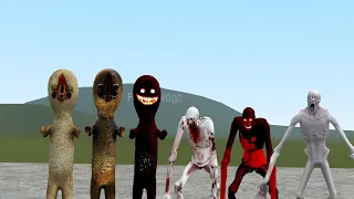 SCP 173 VS SCP 096!!! Garrys Mod Sand Box [Scp Foundation]