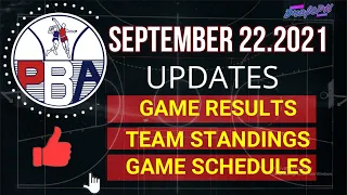 2021 PBA Philippine Cup SEPTEMBER 22 .2021 | SCORE RESULTS | PBA TEAM STANDINGS | GAME SCHEDULES