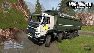 Spintires MudRunner Volvo FMX Truck Driving Uphill New Mod 2023