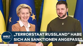 EU-GIPFEL IN KIEW: Ursula von der Leyen kündigt neues Sanktionspaket gegen Russland an