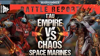 T'au Empire vs Chaos Space Marines | Warhammer 40,000 Battle Report