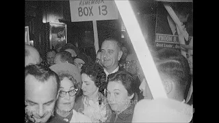 Lyndon Johnson Encounters Supporters and Protestors in Dallas - November 1960 (Silent)