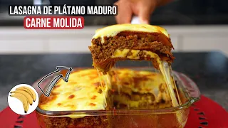 LASAGNA DE PLÁTANO MADURO ,fácil /recetas para toda ocasion