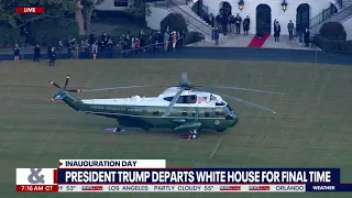 Watch President Trump leave the White House for the last time | NewsNOW from FOX