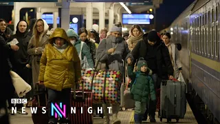 How Ukrainian refugees in Poland are coping a year on from the war - BBC Newsnight