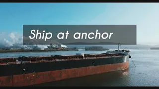 Ship at anchor - 4K View