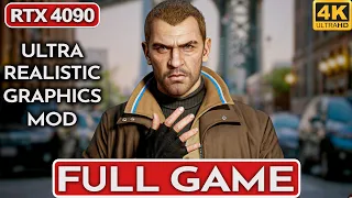 GTA 4 Gameplay Walkthrough FULL GAME ULTRA REALISTIC GRAPHICS [4K 60FPS PC RTX 4090] - No Commentary