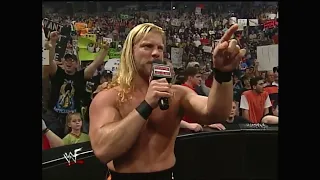 Chris Jericho demands the match for the WWF title. Triple H accepts it! Monday Night RAW. 04/17/2000