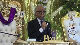 Rev. Al Sharpton gives eulogy at Frank Tyson's funeral