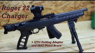 Ruger 22 Charger plus folding SBA3 Brace