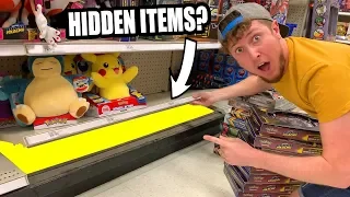 WHAT DID I FIND UNDER THE STORE SHELF? Hidden Pokemon Card Searching for Packs!