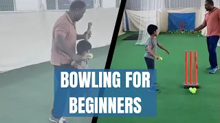 Day 1 - Beginner Cricket Bowling Tips & Coaching | How to Teach Cricket Bowling to Beginners