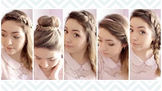 5 CUTE AND EASY HAIRSTYLES FOR SCHOOL/WORK/PATY