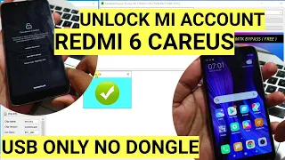Unlock Mi Account Redmi 6 Careus Micloud clean no dongle no need ubl usb only