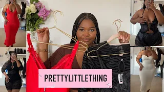PRETTYLITTLETHING TRY ON HAUL |LAST MINUTE VALENTINES DAY OUTFIT IDEAS | SIZE UK 14-16 | AD * |SK
