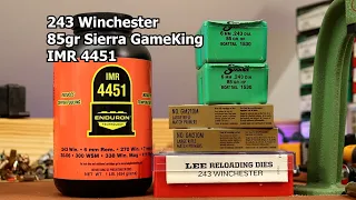 243 Win - 85gr Sierra GameKing and IMR 4451