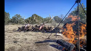 Chad Mendes Grills Fresh Elk Over the Fire| NM Public Land Elk Hunt