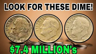 LOOK FOR THESE TOP 10 SILVER DIME RARE ROOSEVELT DIME COINS IN HISTORY!COINS WORTH MONEY!