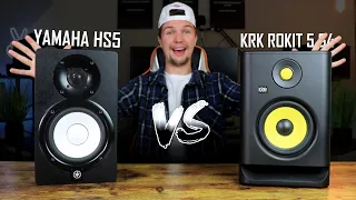 Which Studio Monitors Should You Buy?? || KRK Rokit 5 G4 VS Yamaha HS5 (Studio Monitor Comparison)