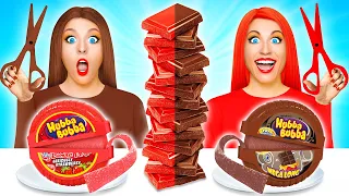 Chocolate vs Real Food Challenge #4 초콜릿 대 실제 음식 도전 Multi DO 다 마