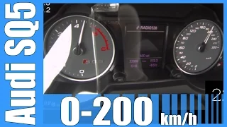 Audi SQ5 3.0 BiTDI 0-205 km/h FAST! Acceleration Test Autobahn Beschleunigung