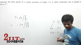 MEASUREMENTS & EXPERIMENTATIONS Ex1 Q2 Calculate the time period of a simple pendulum of length