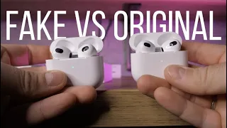 ПОДДЕЛКА AIRPODS 3 VS ОРИГИНАЛ | Сравнение китайской копии и отличия от настоящих AirPods 3