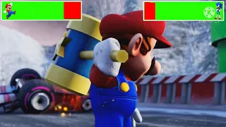 Mario vs Sonic Death Battle! with healthbars