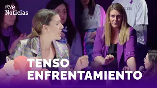 8M: MUJERES contra la 'LEY TRANS' interrumpen el ACTO FEMINISTA presidido por IRENE MONTERO | RTVE