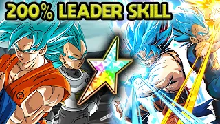 200% LEADER SKILL! 100% LR SSG/SSB GOKU & VEGETA + SSB GOKU/VEGETA ROTATION! DBZ Dokkan Battle