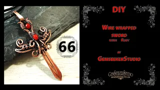 DIY. Wire wrap sword #2. Tutorial 66.