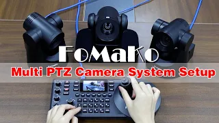 FoMaKo New PTZ Camera &KC608 Pro Controller bundle settings for HDMI, NDI, 4K PTZ Live Stream Camera