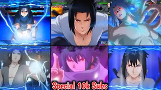 All Sasuke Uchiha Gameplay │ Evolution of Sasuke │ Special 10k Subs │ NxB Ninja Voltage