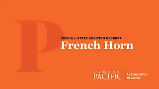 2022 All-State Audition Excerpt for French Horn