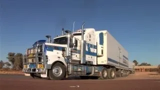 Gilberts Kenworth T909 & T904 on Triple Road Trains at Cadney Park.