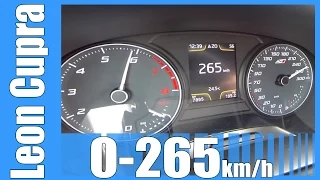 2015 Seat Leon Cupra 280 Acceleration FAST! 0-265 km/h LAUNCH CONTROL