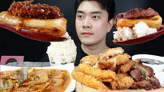 ASMR MUKBANG 김치찜과 고봉밥 & 모듬 돈까스 먹방| Spicy Pork Cutlet, Cheese Pork Cutlet & Kimchi Jjim EATING SOUNDS
