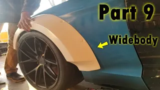 Installing Wide Body Kit on my s550 Mustang & Front End Assembly (Rebuilding 1000hp Mustang Part 9)