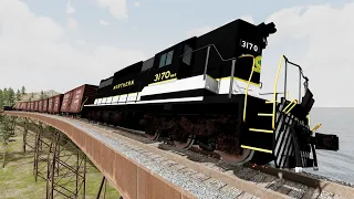 Realistic Train Crashes #50 - Beamng.Drive