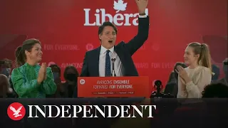 Canada election: Justin Trudeau speaks after Liberals win federal poll