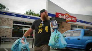 BrettGo - Brett Keisel gets Tailgate Ready at GetGo (Full Version)