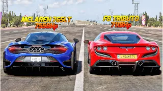 Ferrari F8 Tributo Vs Mclaren 765LT | Forza Horizon 5 Drag Race